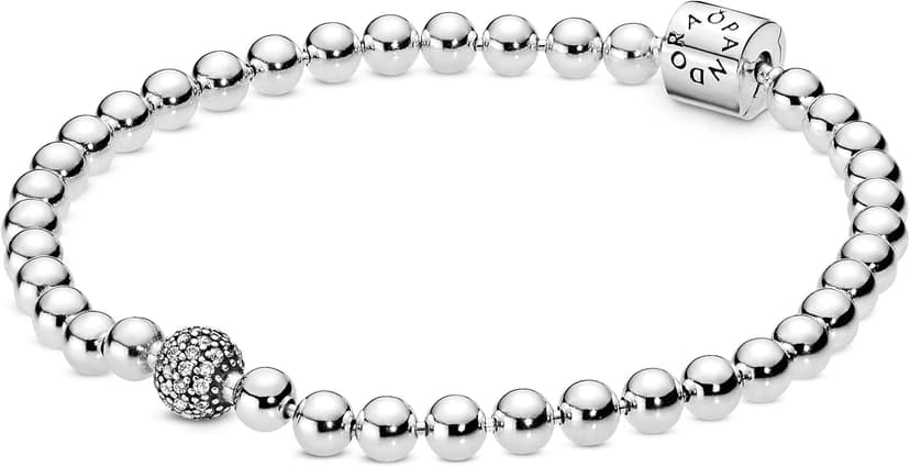 دستبند زنانه PANDORA مهرهای با نگین Pave Cubic Zirconia از نقره استرلینگ دستبند زنانه PANDORA مهرهای با نگین Pave Cubic Zirconia از نقره استرلینگ