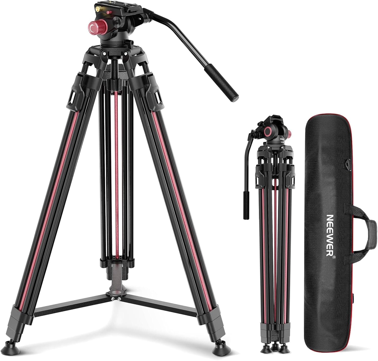 سهپایه ویدیویی NEEWER آلیاژ آلومینیومی سنگینوزن 200cm 79 اینچ سهپایه ویدیویی NEEWER آلیاژ آلومینیومی سنگینوزن 200cm 79 اینچ