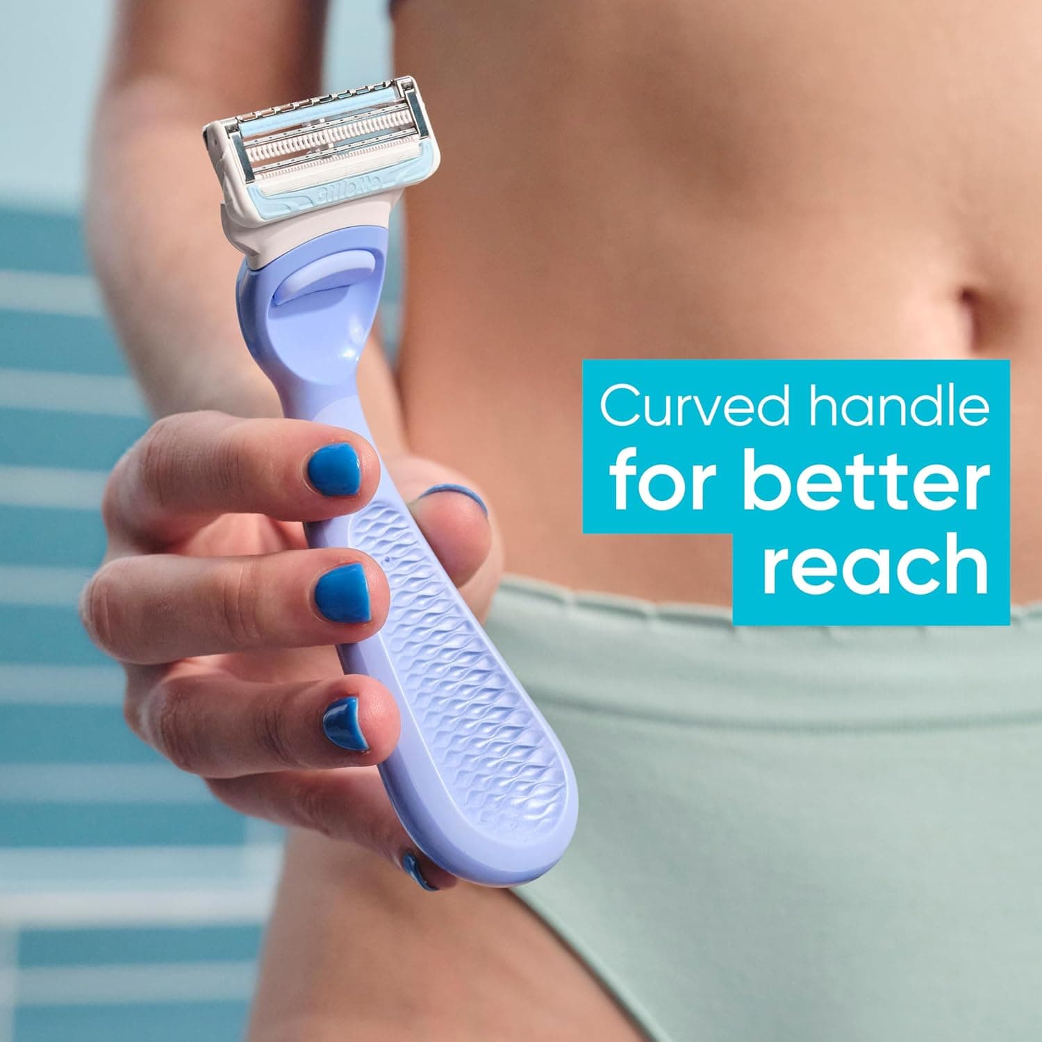 ماشین اصلاح بیکینی زنانه Gillette Venus با ۴ تیغ یدک ماشین اصلاح بیکینی زنانه Gillette Venus با ۴ تیغ یدک