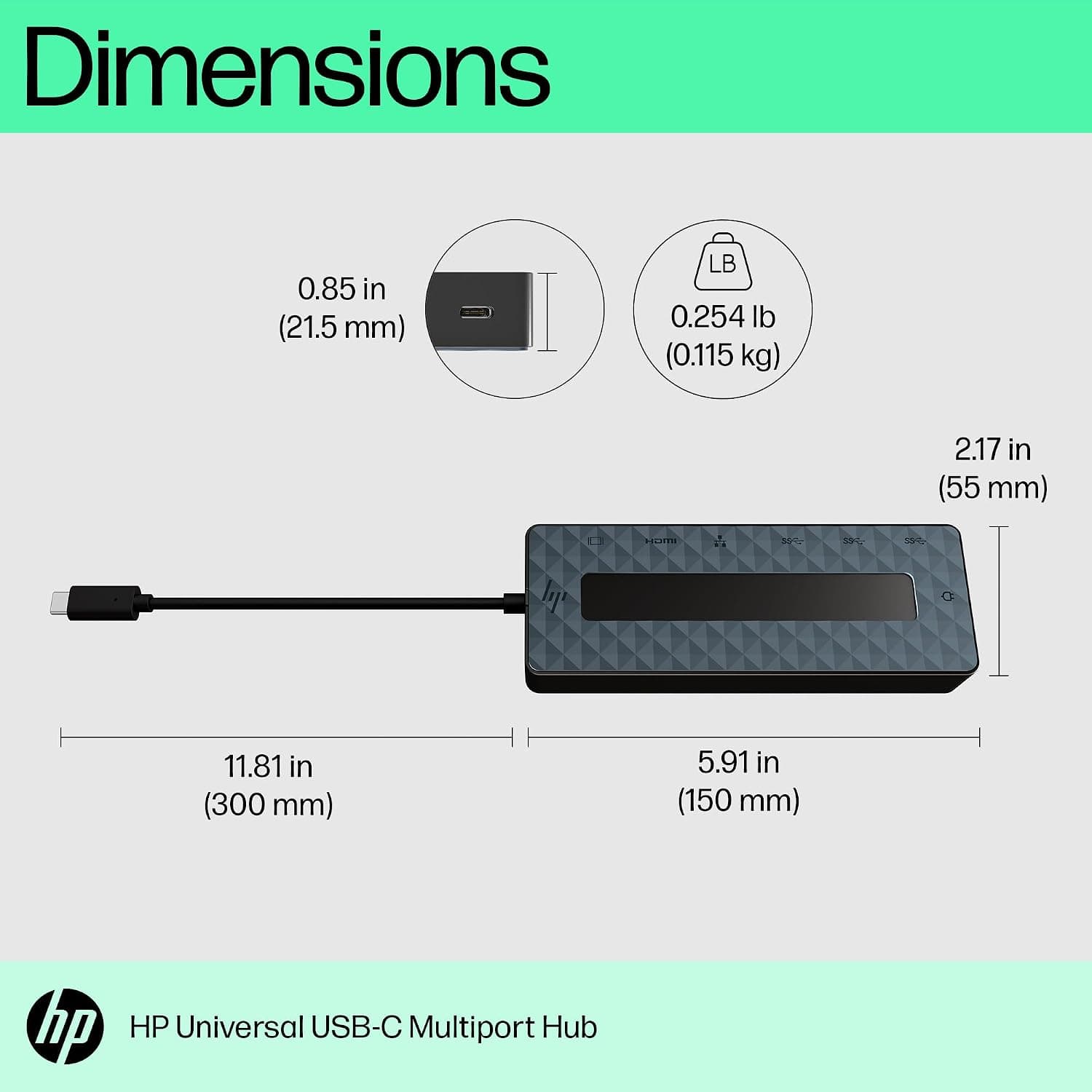 هاب USB-C چندپورت HP یونیورسال هاب USB-C چندپورت HP یونیورسال