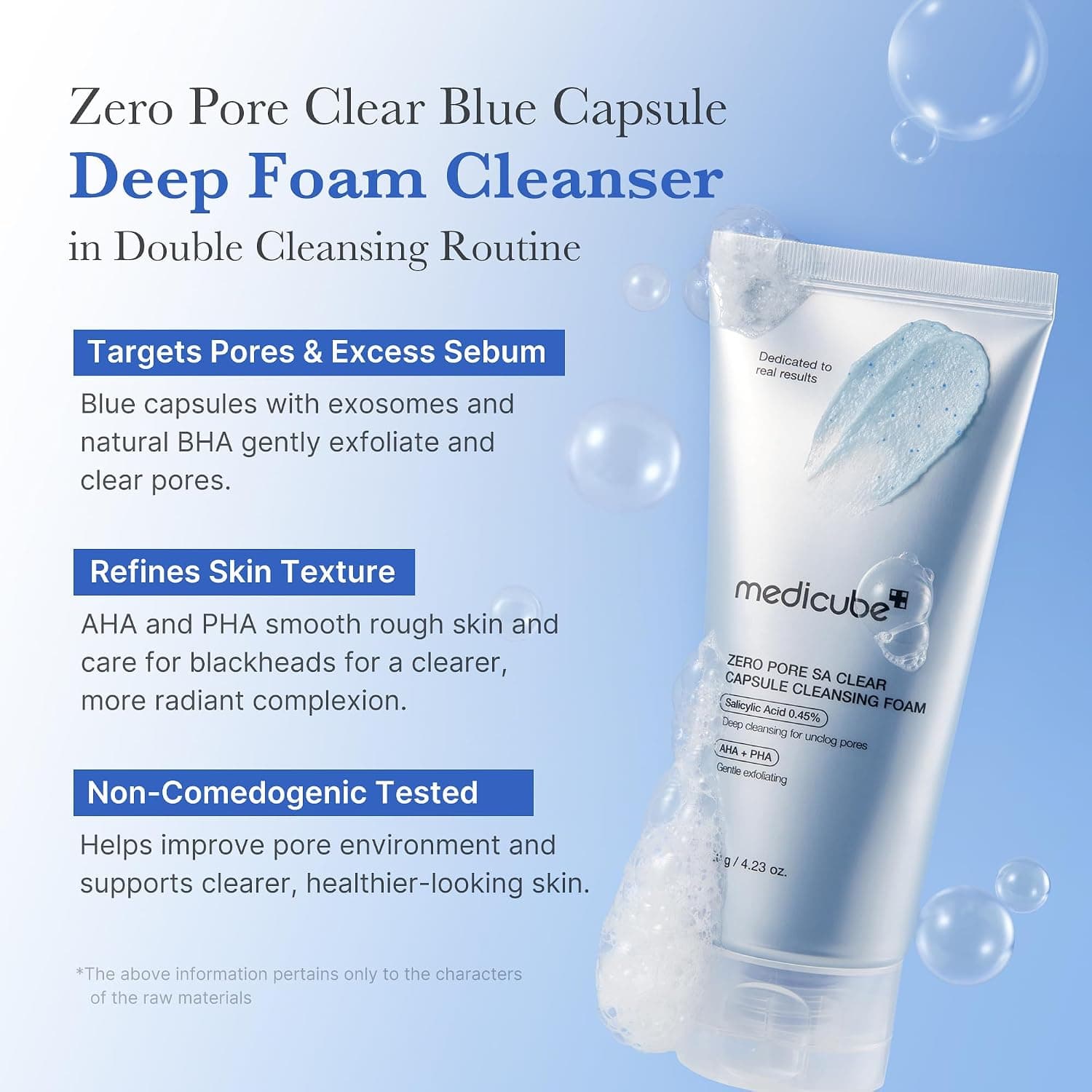 شوینده صورت medicube مراقبت منافذ مدل Zero Pore Clear Blue Capsule 120g شوینده صورت medicube مراقبت منافذ مدل Zero Pore Clear Blue Capsule 120g