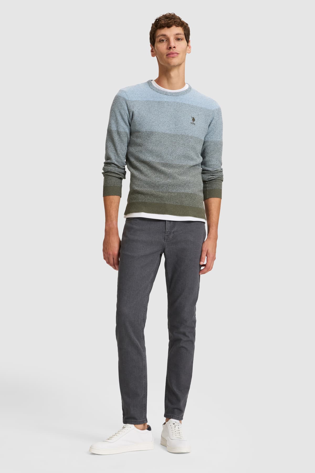 شلوار جین مردانه U.S. Polo Assn. خاکستری اسلیم فیت مدل 50325193-DN0025 شلوار جین مردانه U.S. Polo Assn. خاکستری اسلیم فیت مدل 50325193-DN0025