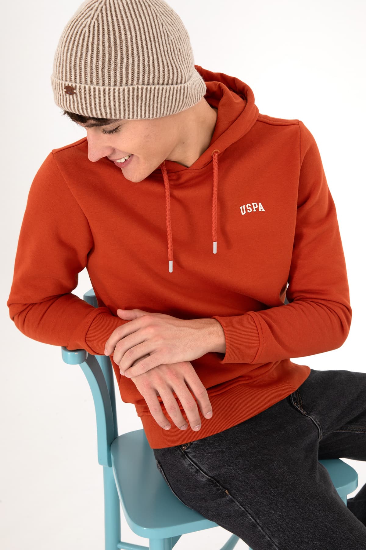 سویشرت مردانه U.S. Polo Assn. کلاهدار آجری داخل کرکدار مدل 50295176-VR031 سویشرت مردانه U.S. Polo Assn. کلاهدار آجری داخل کرکدار مدل 50295176-VR031