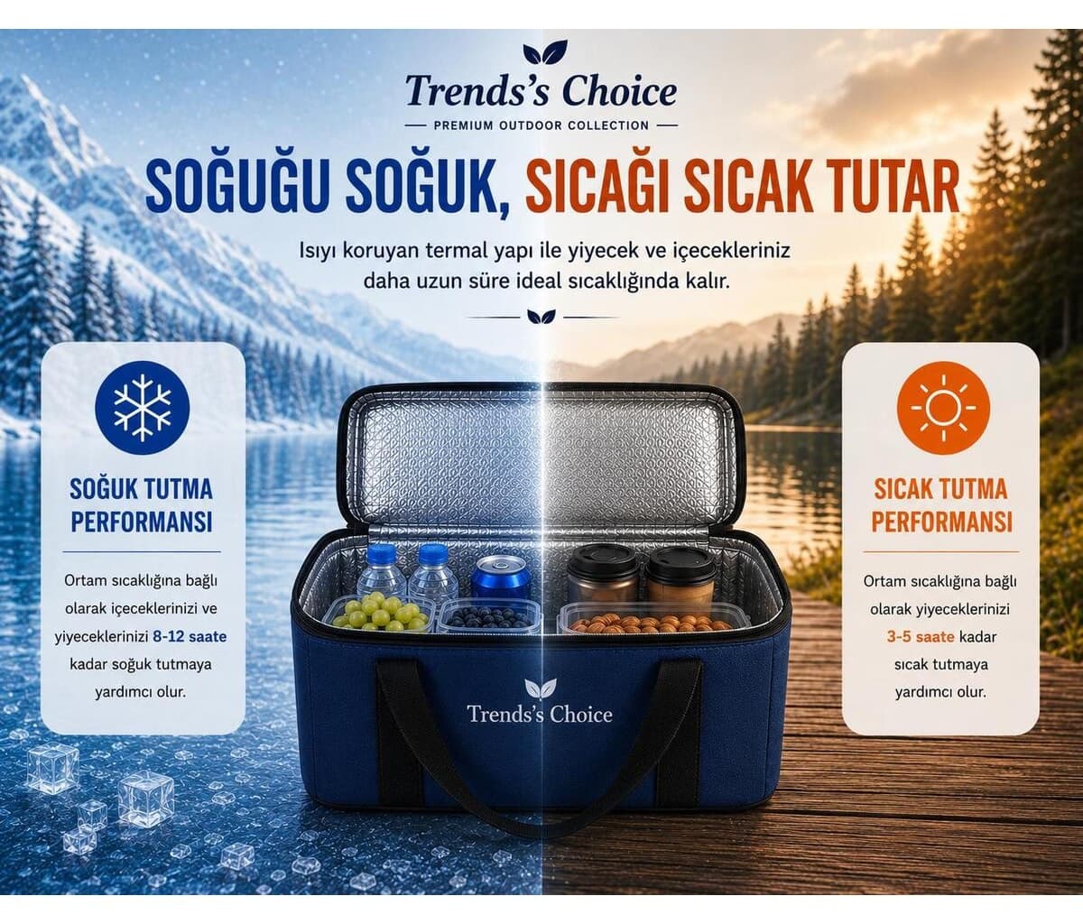 کیف یخدان حرارتی تاشو trends's choice با ظرفیت 40 Litre مناسب پیکنیک، کمپ، ساحل و سفر کیف یخدان حرارتی تاشو trends's choice با ظرفیت 40 Litre مناسب پیکنیک، کمپ، ساحل و سفر