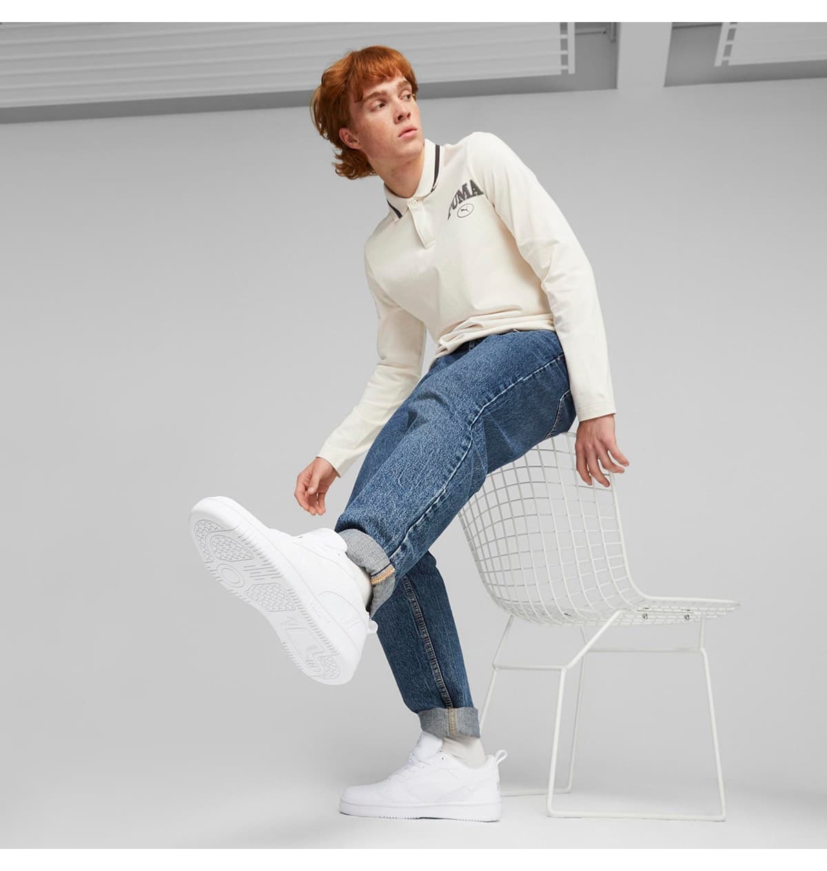 کفش اسنیکر مردانه Puma Rebound V6 Low سفید مدل 40638803 کفش اسنیکر مردانه Puma Rebound V6 Low سفید مدل 40638803
