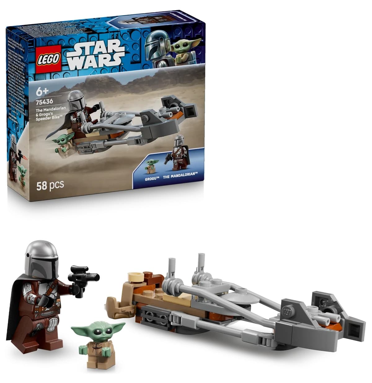 لگو Star Wars موتور Mandalorian و Grogu مدل 75436 ۵۸ قطعه لگو Star Wars موتور Mandalorian و Grogu مدل 75436 ۵۸ قطعه