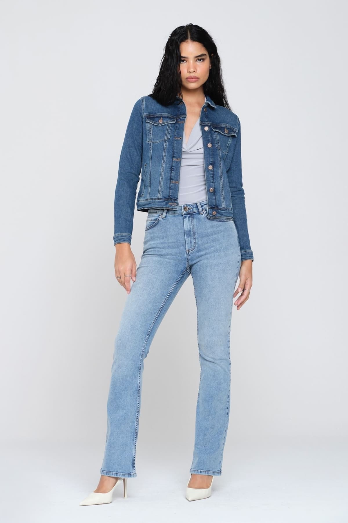 کت جین زنانه آبی Pantamo Jeans کت جین زنانه آبی Pantamo Jeans