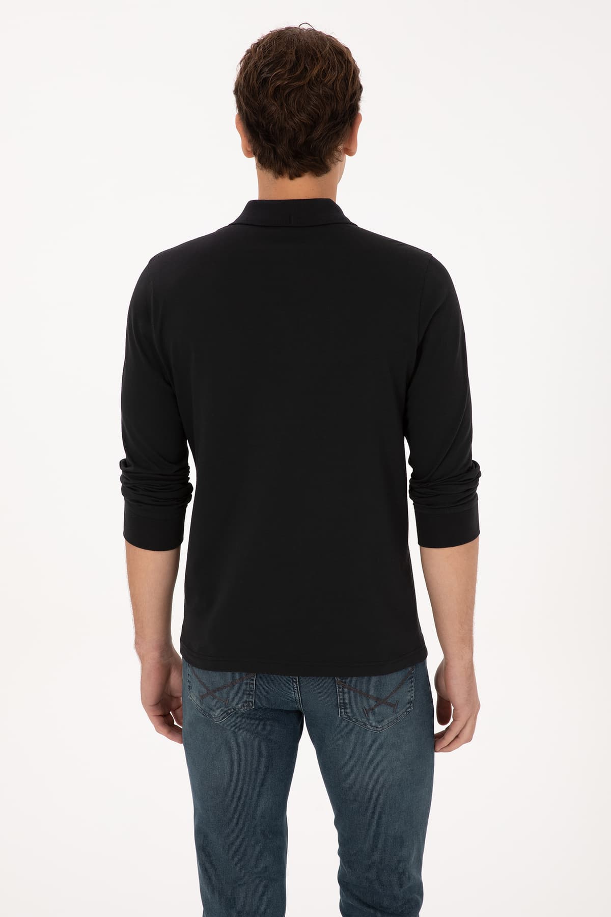سوئیشرت مردانه U.S. Polo Assn. فیت معمولی یقه پولو مشکی مدل 50315454-VR046 سوئیشرت مردانه U.S. Polo Assn. فیت معمولی یقه پولو مشکی مدل 50315454-VR046