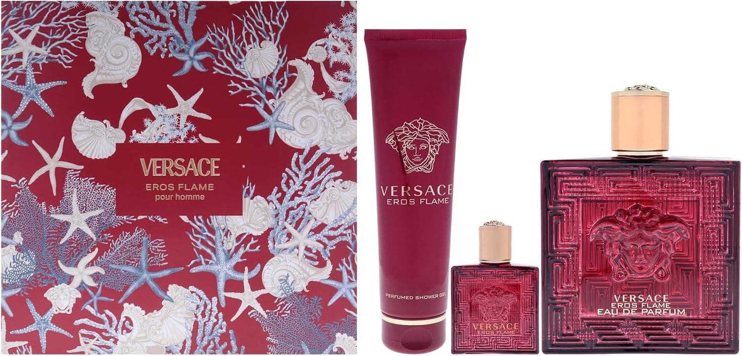 ادکلن مردانه Versace Eros Flame EDP 100ml به همراه ژل حمام 150ml و EDP 5ml ادکلن مردانه Versace Eros Flame EDP 100ml به همراه ژل حمام 150ml و EDP 5ml