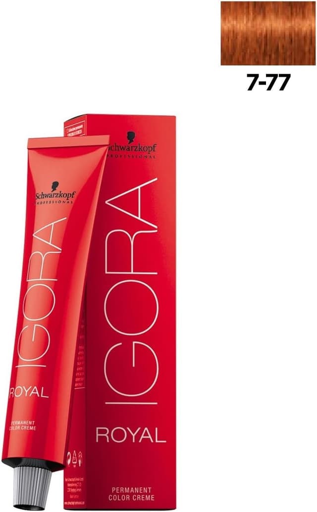 رنگ مو Schwarzkopf Igora Royal مدل 7-77 بلوند متوسط مسی شدید رنگ مو Schwarzkopf Igora Royal مدل 7-77 بلوند متوسط مسی شدید
