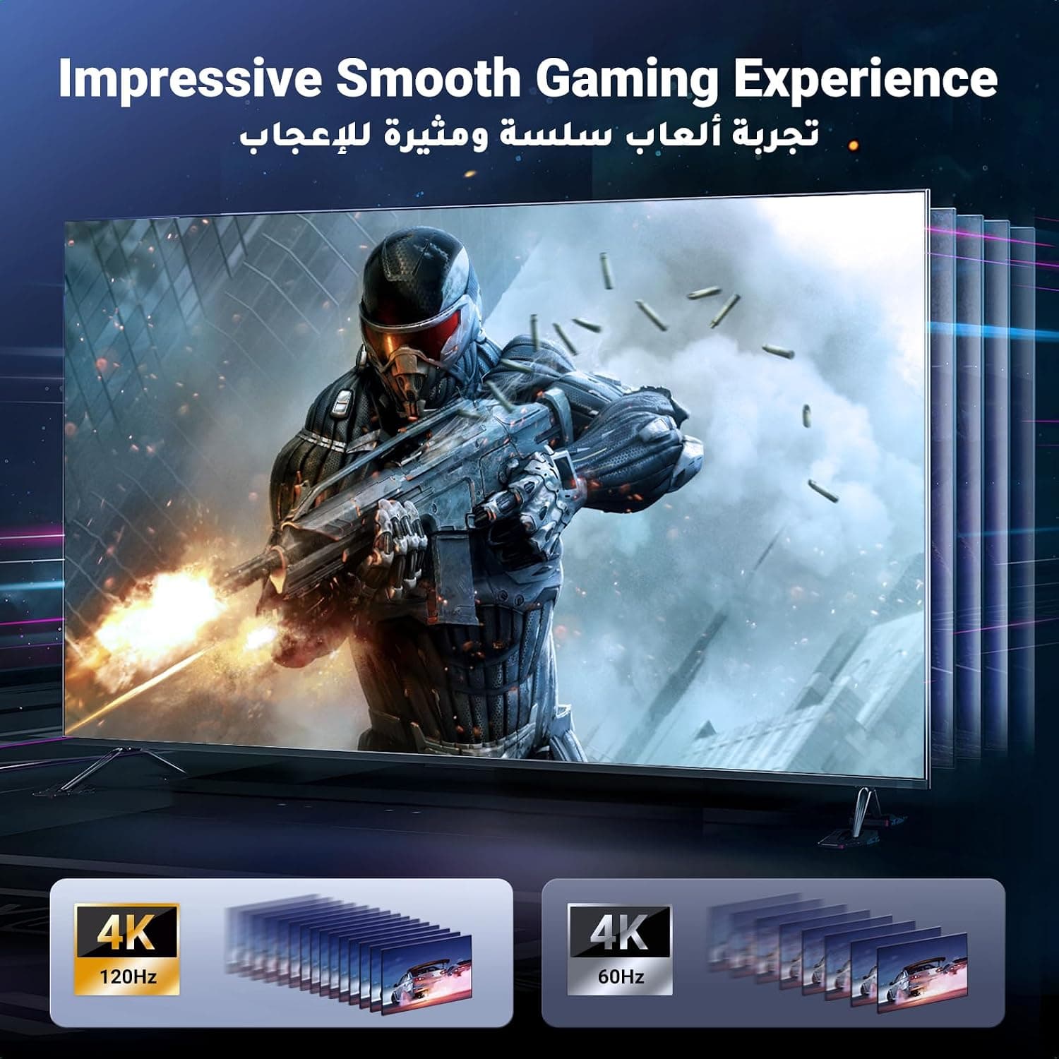 سوئیچ HDMI 2.1 دو ورودی یک خروجی UGREEN سازگار با PS5/PS4 و Fire Stick با پشتیبانی از 8K@60Hz سوئیچ HDMI 2.1 دو ورودی یک خروجی UGREEN سازگار با PS5/PS4 و Fire Stick با پشتیبانی از 8K@60Hz