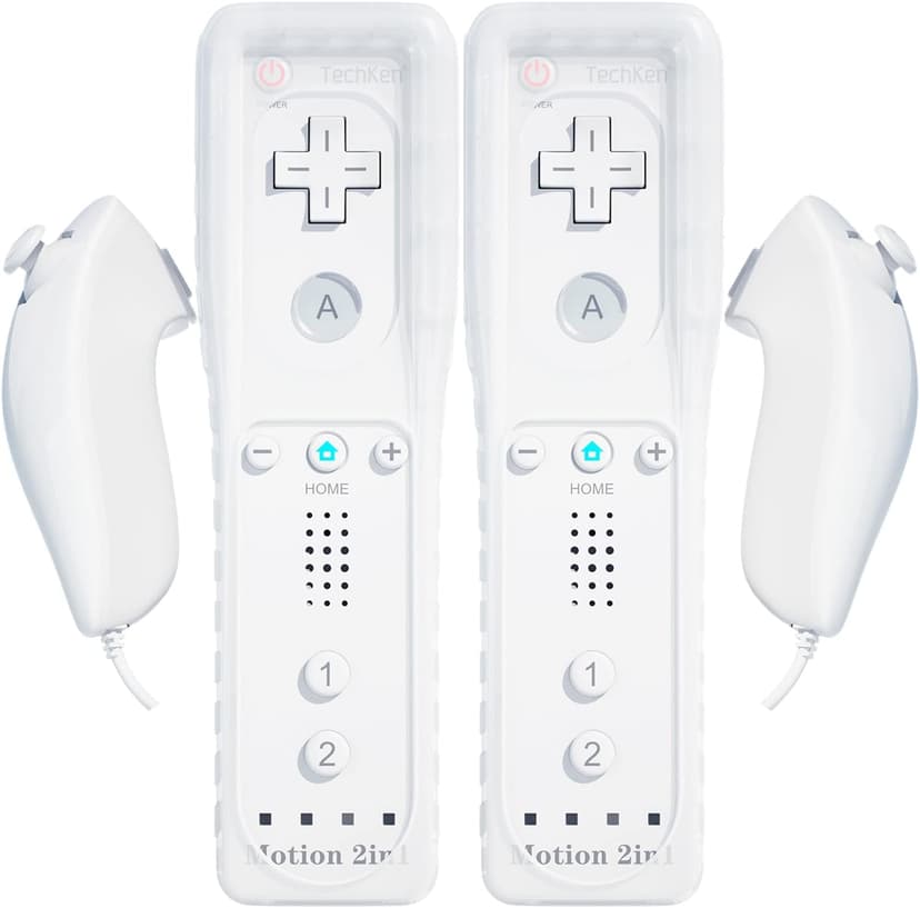 کنترلر بازی TechKen همراه Wii Motion Plus و نانچاک بسته 2 عددی کنترلر بازی TechKen همراه Wii Motion Plus و نانچاک بسته 2 عددی