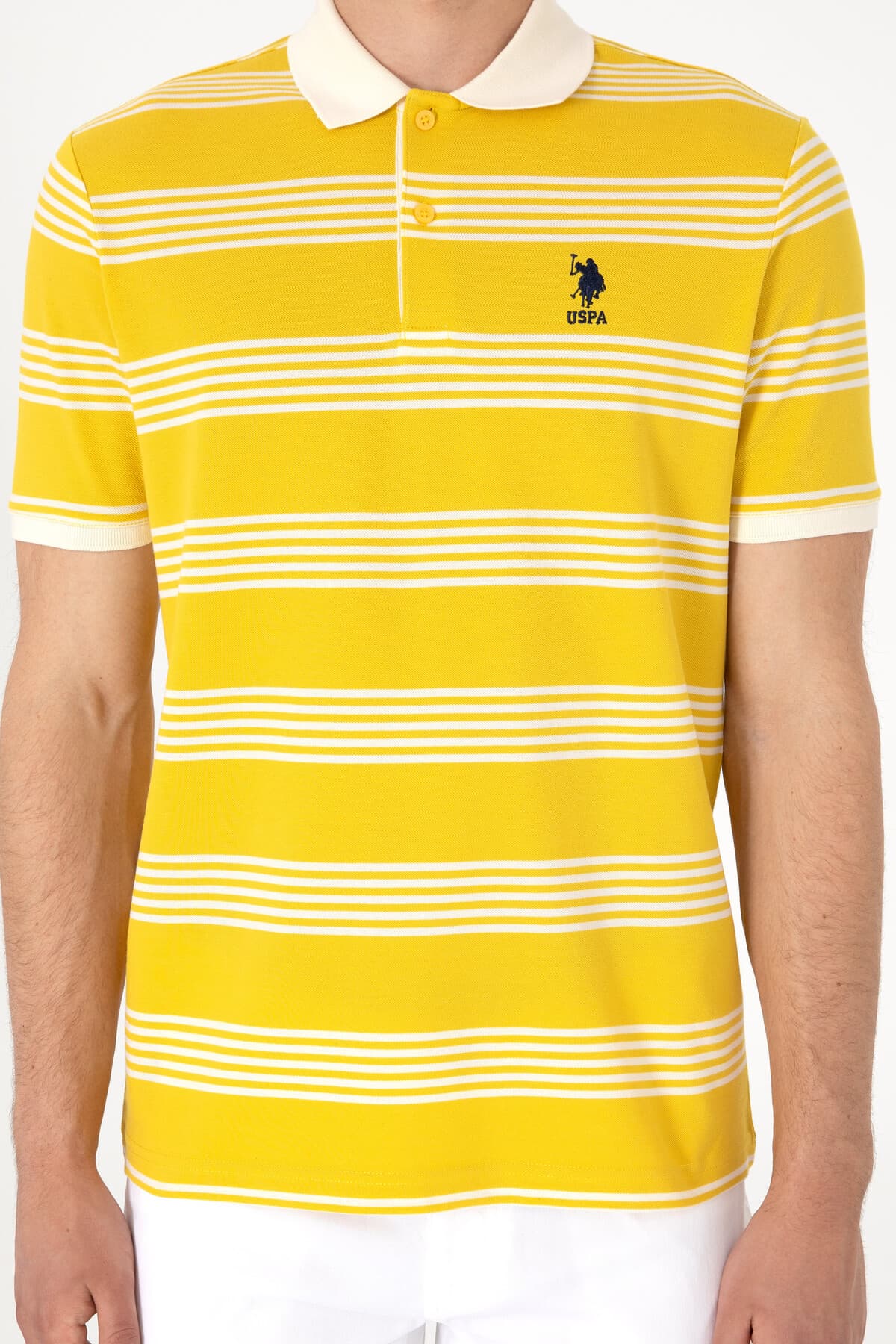 تیشرت مردانه U.S. Polo Assn. فیت معمولی راهراه زرد مدل 50306826-VR094 تیشرت مردانه U.S. Polo Assn. فیت معمولی راهراه زرد مدل 50306826-VR094