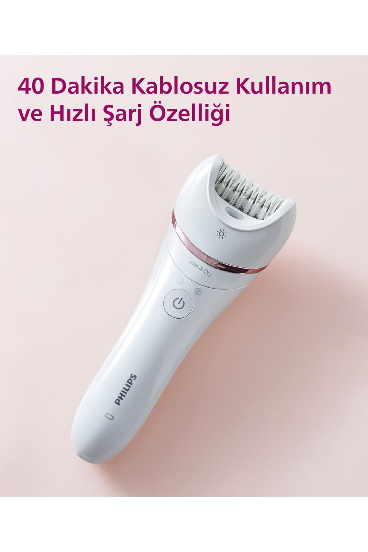 اپیلاتور Philips برای صورت، زیر بغل، بیکینی و پا، خشک و مرطوب، چراغدار و بیسیم مدل Bre720/05 اپیلاتور Philips برای صورت، زیر بغل، بیکینی و پا، خشک و مرطوب، چراغدار و بیسیم مدل Bre720/05