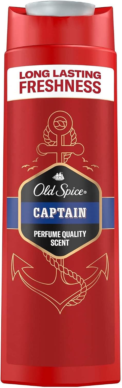 ژل دوش و شامپو مردانه Old Spice Captain 400 ml ژل دوش و شامپو مردانه Old Spice Captain 400 ml