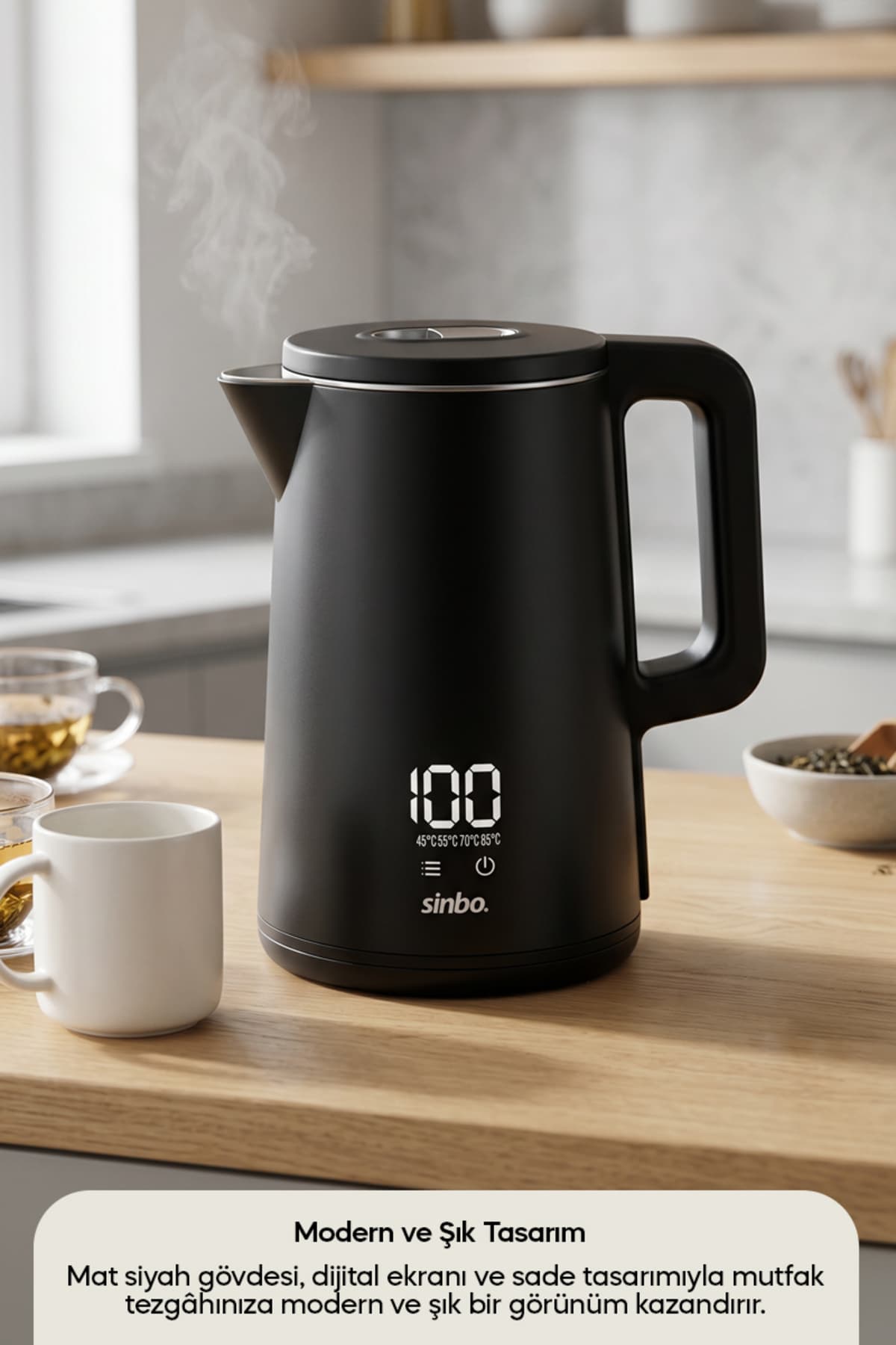 کتری برقی Sinbo دیجیتال لمسی 1.8 L با تنظیم دما مدل SK-8042 کتری برقی Sinbo دیجیتال لمسی 1.8 L با تنظیم دما مدل SK-8042