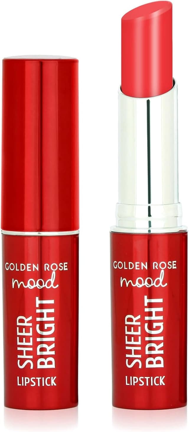 رژ لب براق و شفاف Golden Rose رنگ مرجانی قرمز مدل No:103 رژ لب براق و شفاف Golden Rose رنگ مرجانی قرمز مدل No:103
