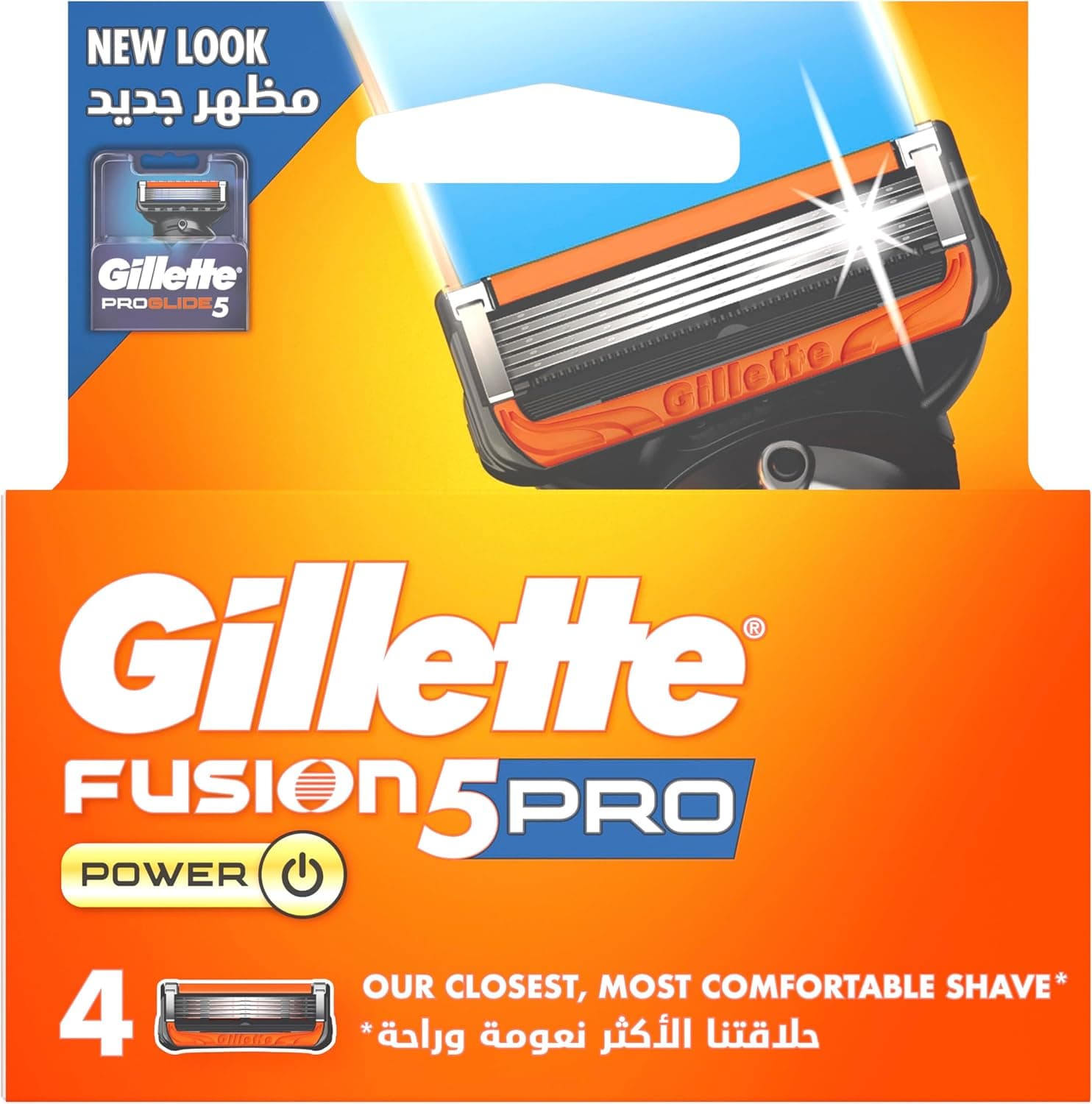 تیغ یدک مردانه Gillette Fusion ProGlide Power بسته 4 عددی تیغ یدک مردانه Gillette Fusion ProGlide Power بسته 4 عددی