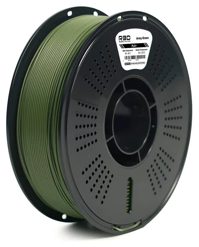 فیلامنت پرینتر سه بعدی R3D PLA+ سبز ارتشی فیلامنت پرینتر سه بعدی R3D PLA+ سبز ارتشی