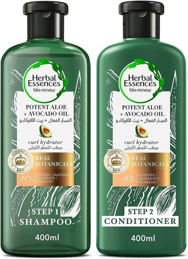 شامپو و نرمکننده موهای فر Herbal Essences بدون سولفات با آلوئهورا و روغن آووکادو 400ml شامپو و نرمکننده موهای فر Herbal Essences بدون سولفات با آلوئهورا و روغن آووکادو 400ml