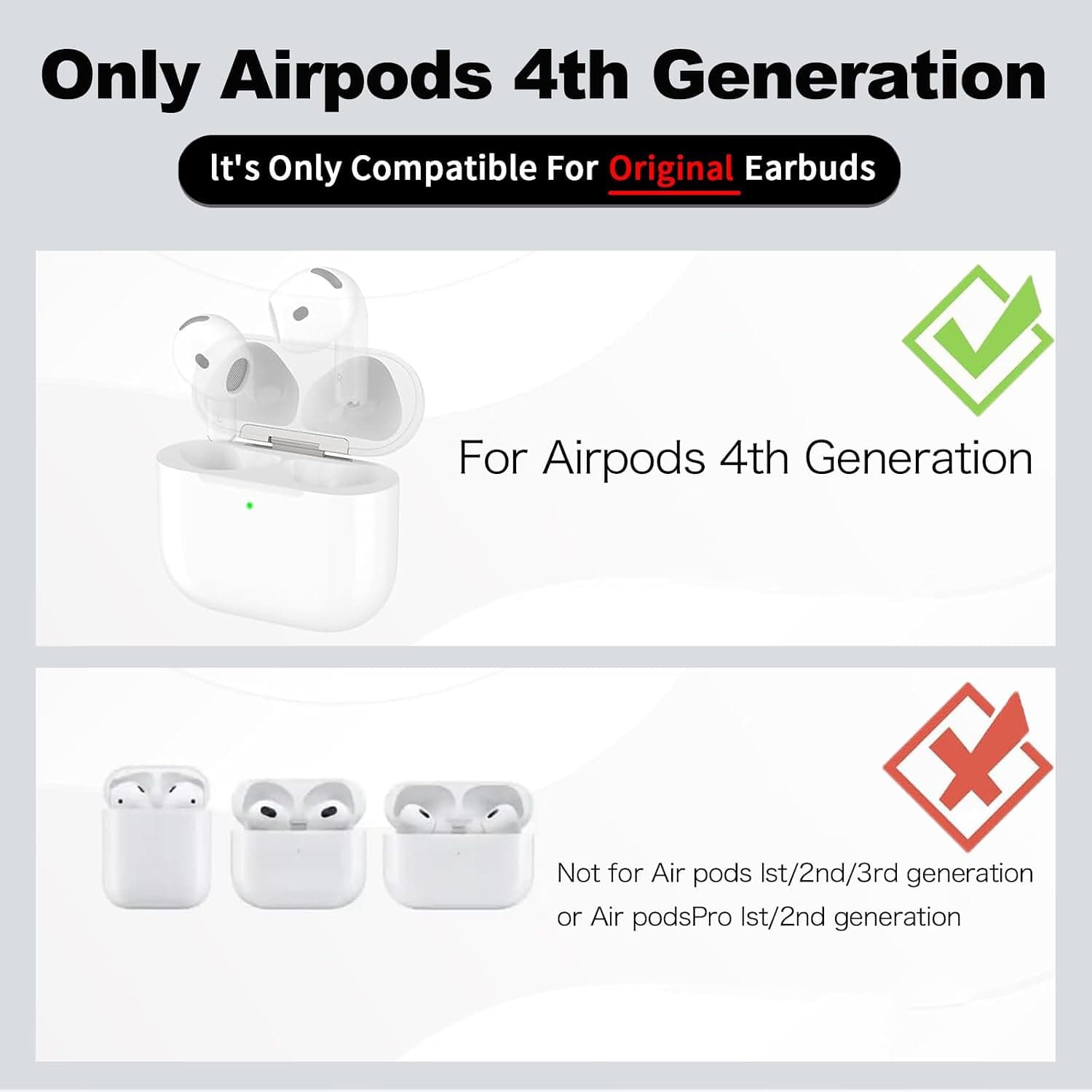 کیف شارژ بیسیم Alimingyan سازگار با AirPods نسل چهارم کیف شارژ بیسیم Alimingyan سازگار با AirPods نسل چهارم
