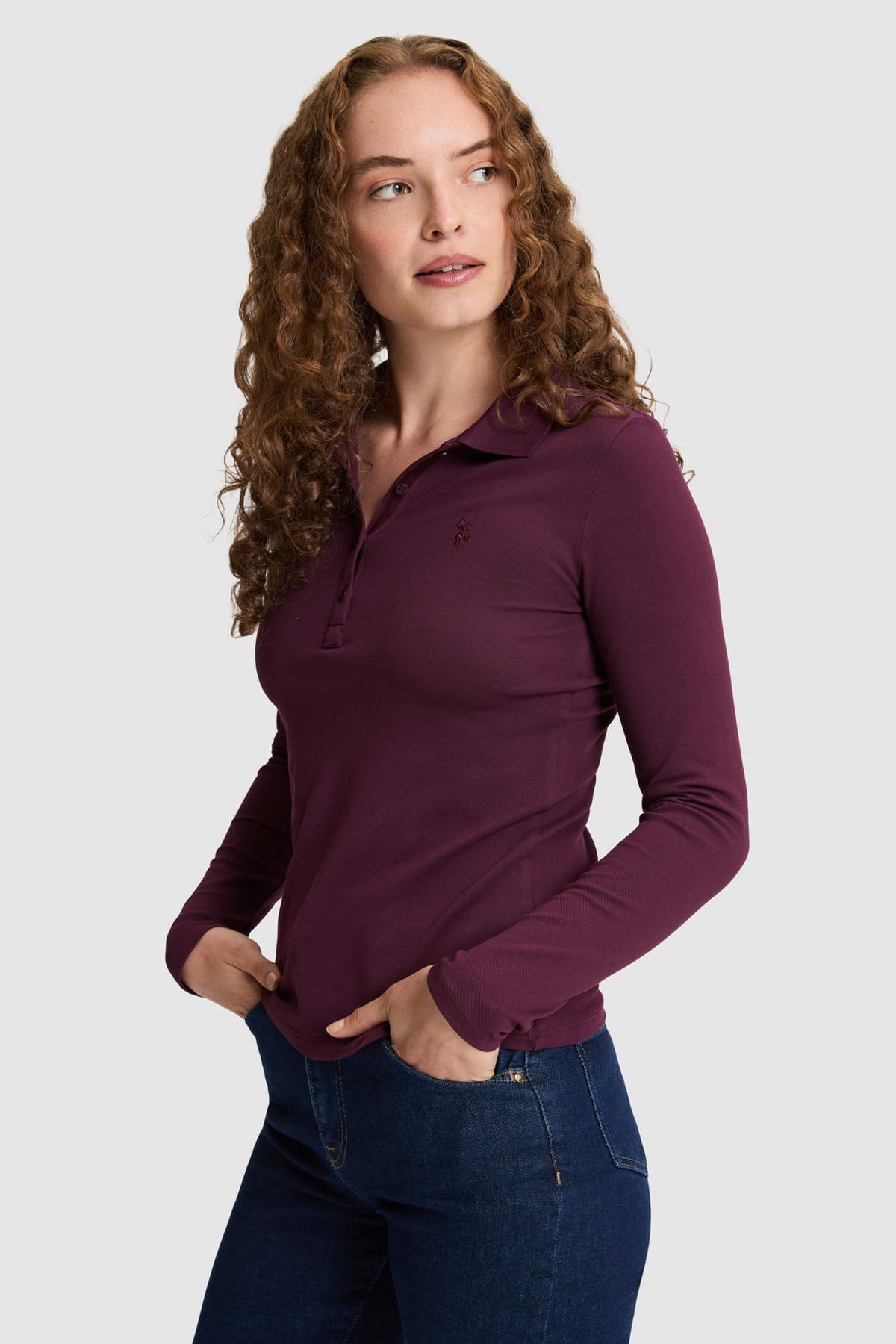 سوئیشرت زنانه U.S. Polo Assn. بیسیک زرشکی مدل 50326760-VR180 سوئیشرت زنانه U.S. Polo Assn. بیسیک زرشکی مدل 50326760-VR180