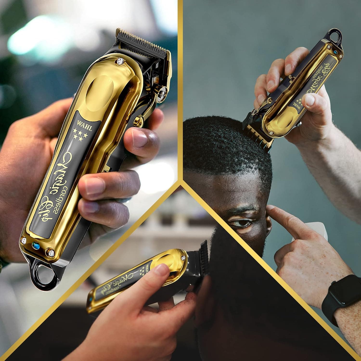 ماشین اصلاح مو حرفهای Wahl 5 Star Cordless Magic Clip طلایی ماشین اصلاح مو حرفهای Wahl 5 Star Cordless Magic Clip طلایی