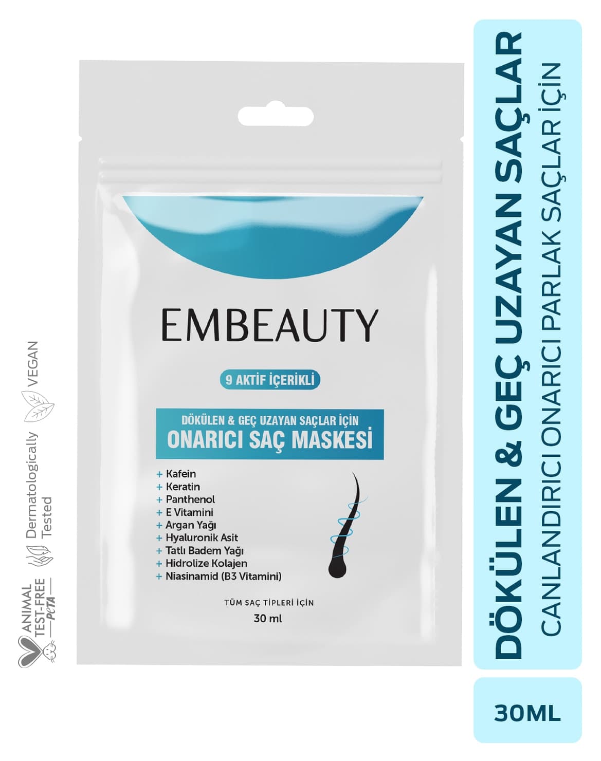 ماسک مو Embeauty با 9 ماده فعال برای موهای آسیبدیده و ریزشی ماسک مو Embeauty با 9 ماده فعال برای موهای آسیبدیده و ریزشی