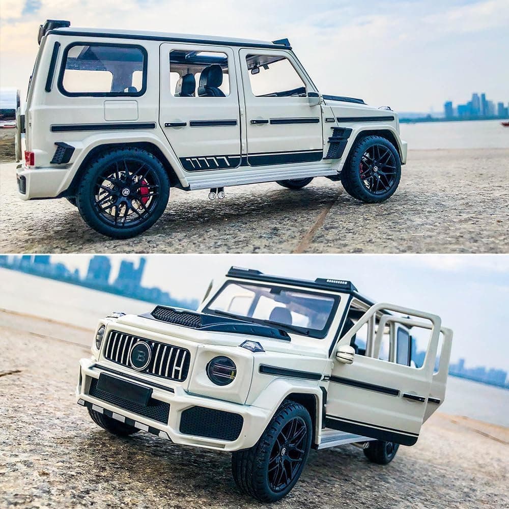 ماشین اسباببازی کودکان Swift مدل Mercedes Benz G63 AMG V12، مقیاس 1:24، فلزی عقبکش با صدا و نور سفید ماشین اسباببازی کودکان Swift مدل Mercedes Benz G63 AMG V12، مقیاس 1:24، فلزی عقبکش با صدا و نور سفید