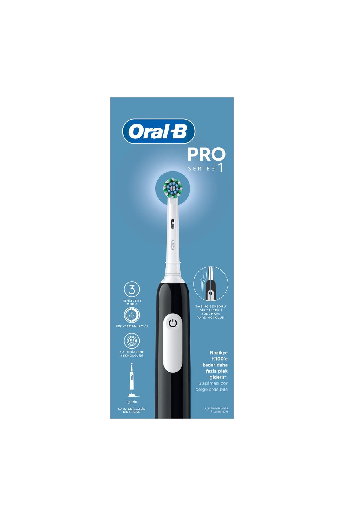 مسواک برقی شارژی Oral-B مشکی مدل Pro Series 1 مسواک برقی شارژی Oral-B مشکی مدل Pro Series 1