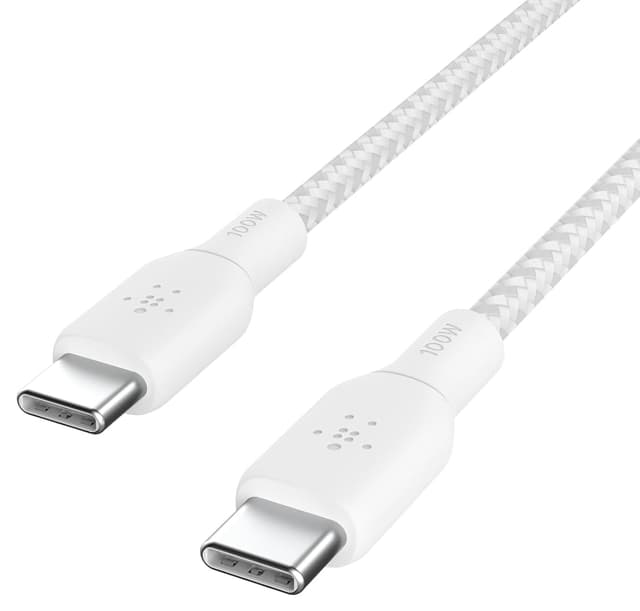 کابل USB Type C به C Belkin 100W، بافته نایلونی، 2 متری، سفید کابل USB Type C به C Belkin 100W، بافته نایلونی، 2 متری، سفید