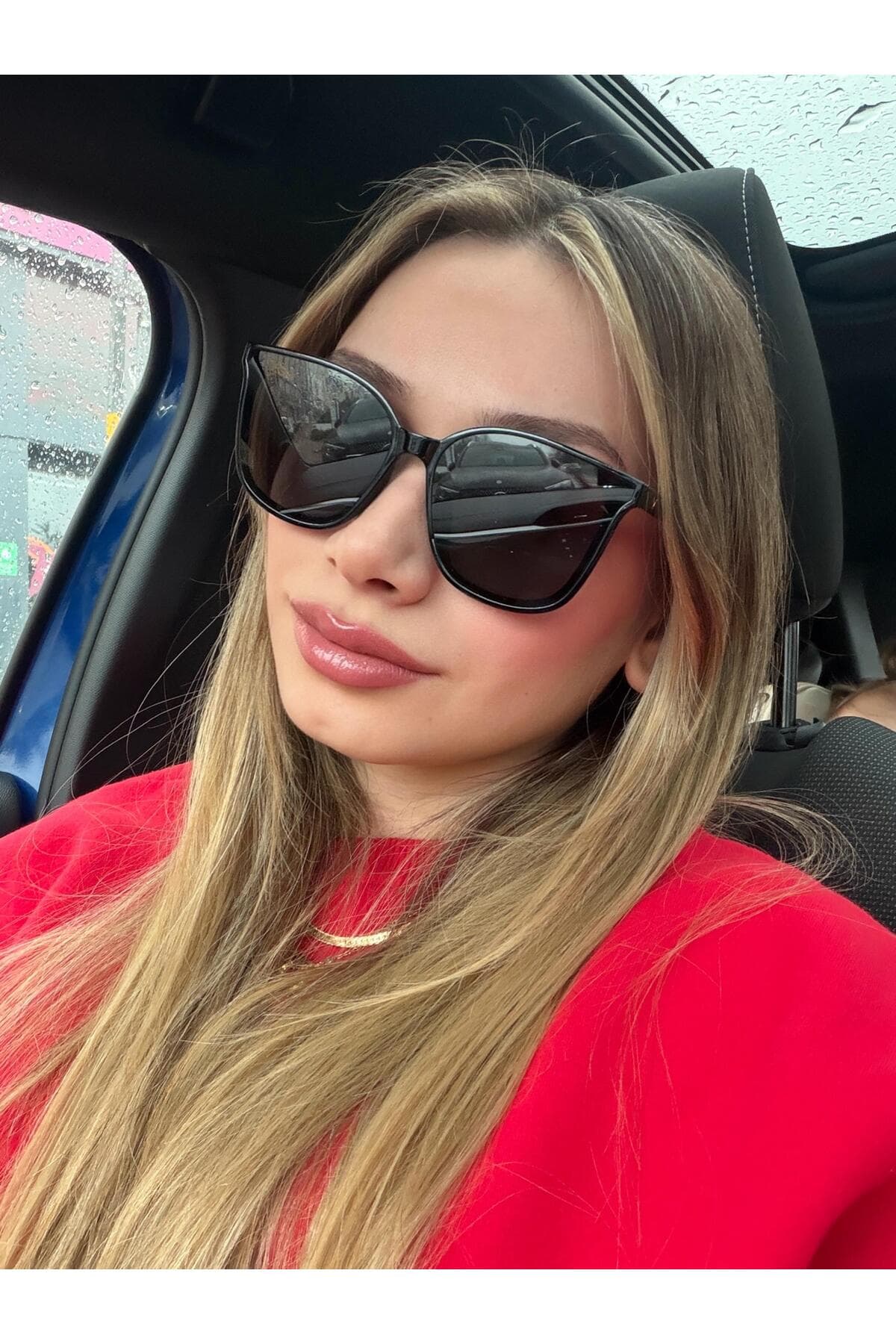 عینک آفتابی زنانه Angel Eyes هندسی قاب مشکی شیشه مشکی مدل Selin عینک آفتابی زنانه Angel Eyes هندسی قاب مشکی شیشه مشکی مدل Selin