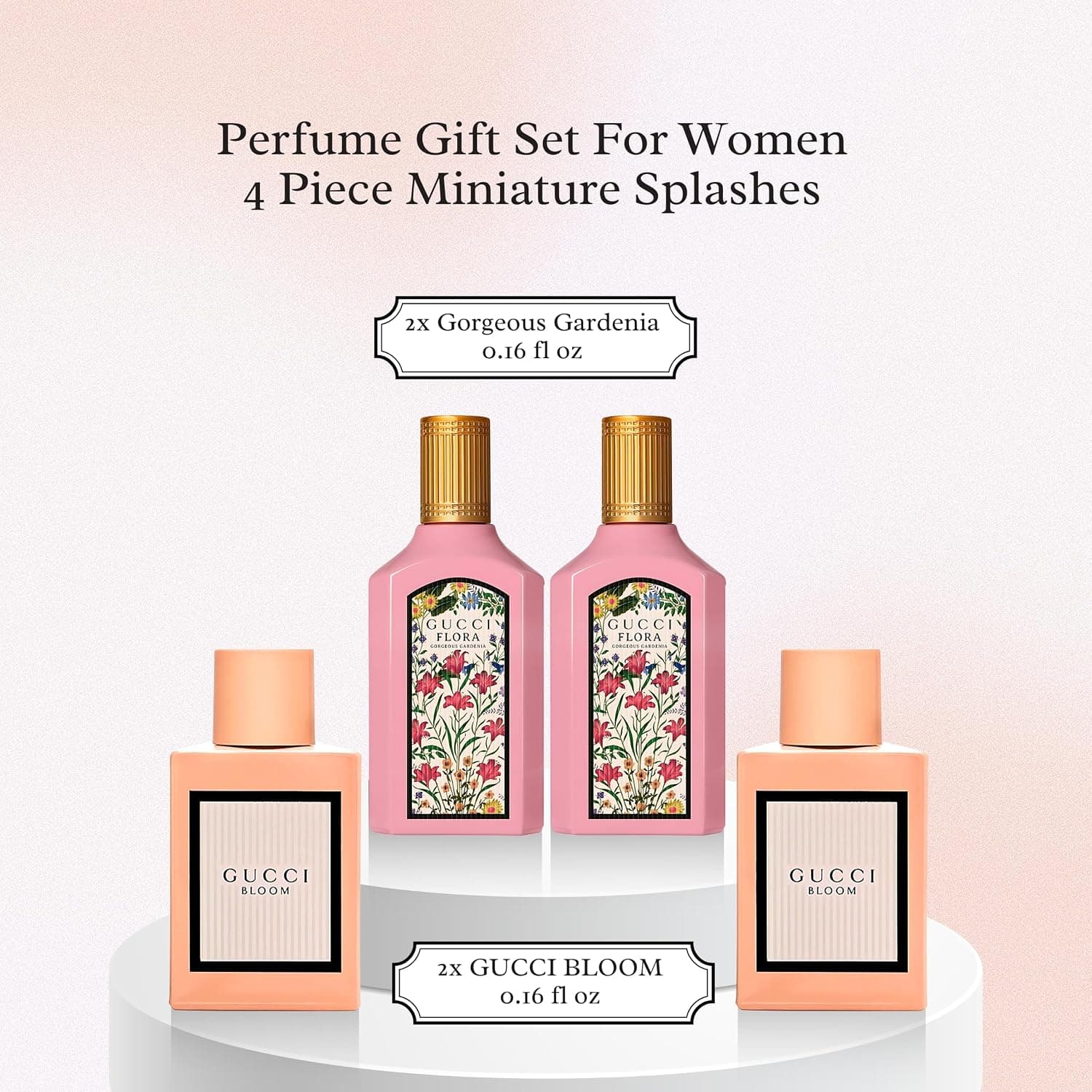 ست هدیه عطر زنانه Gucci با رایحههای متنوع و سایز سفری ست هدیه عطر زنانه Gucci با رایحههای متنوع و سایز سفری