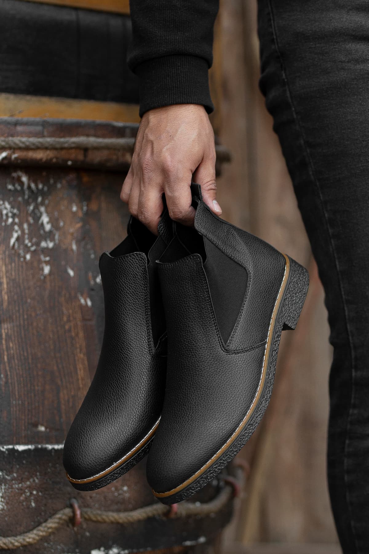 بوت مردانه zege shoes Chelsea زمستانی بوت مردانه zege shoes Chelsea زمستانی