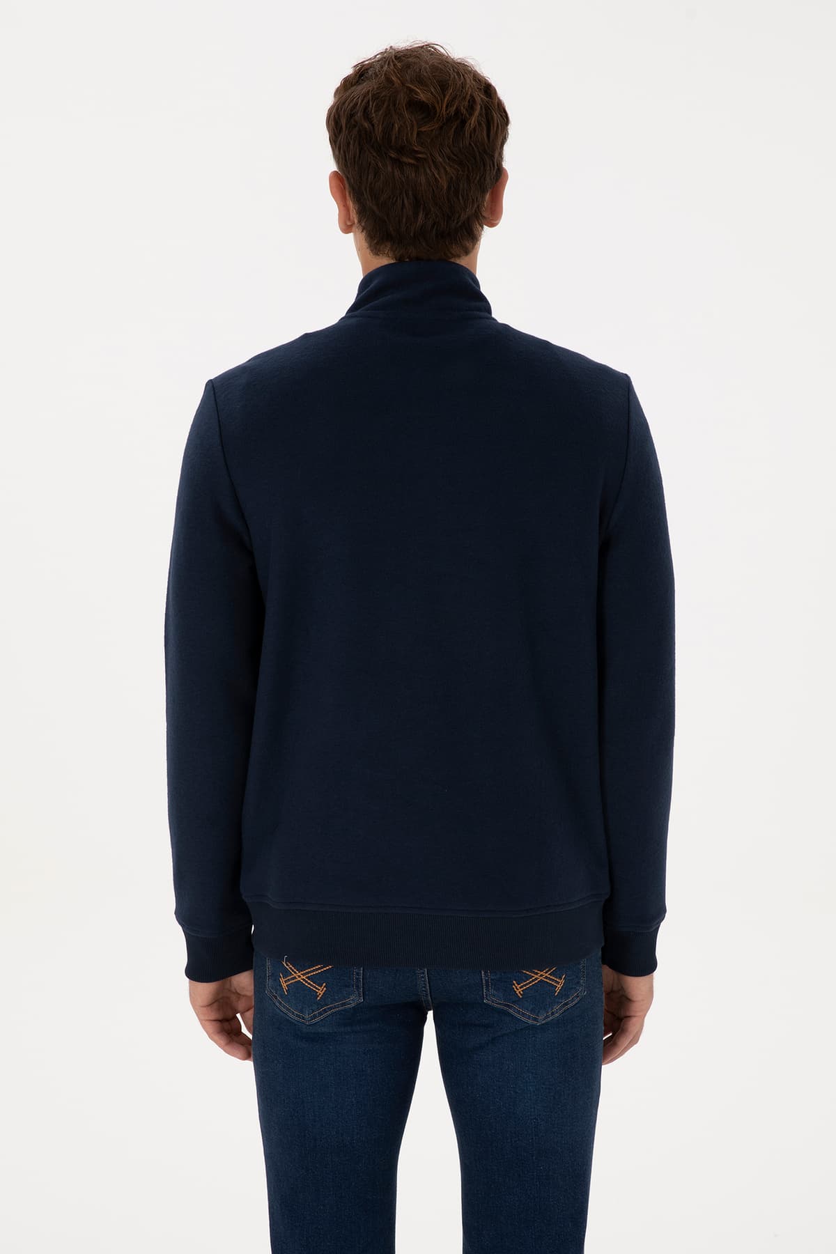 سویشرت مردانه U.S. Polo Assn. یقه پولو نیمزیپ داخل کرکدار سرمهای فیت معمولی مدل 50313802-VR033 سویشرت مردانه U.S. Polo Assn. یقه پولو نیمزیپ داخل کرکدار سرمهای فیت معمولی مدل 50313802-VR033
