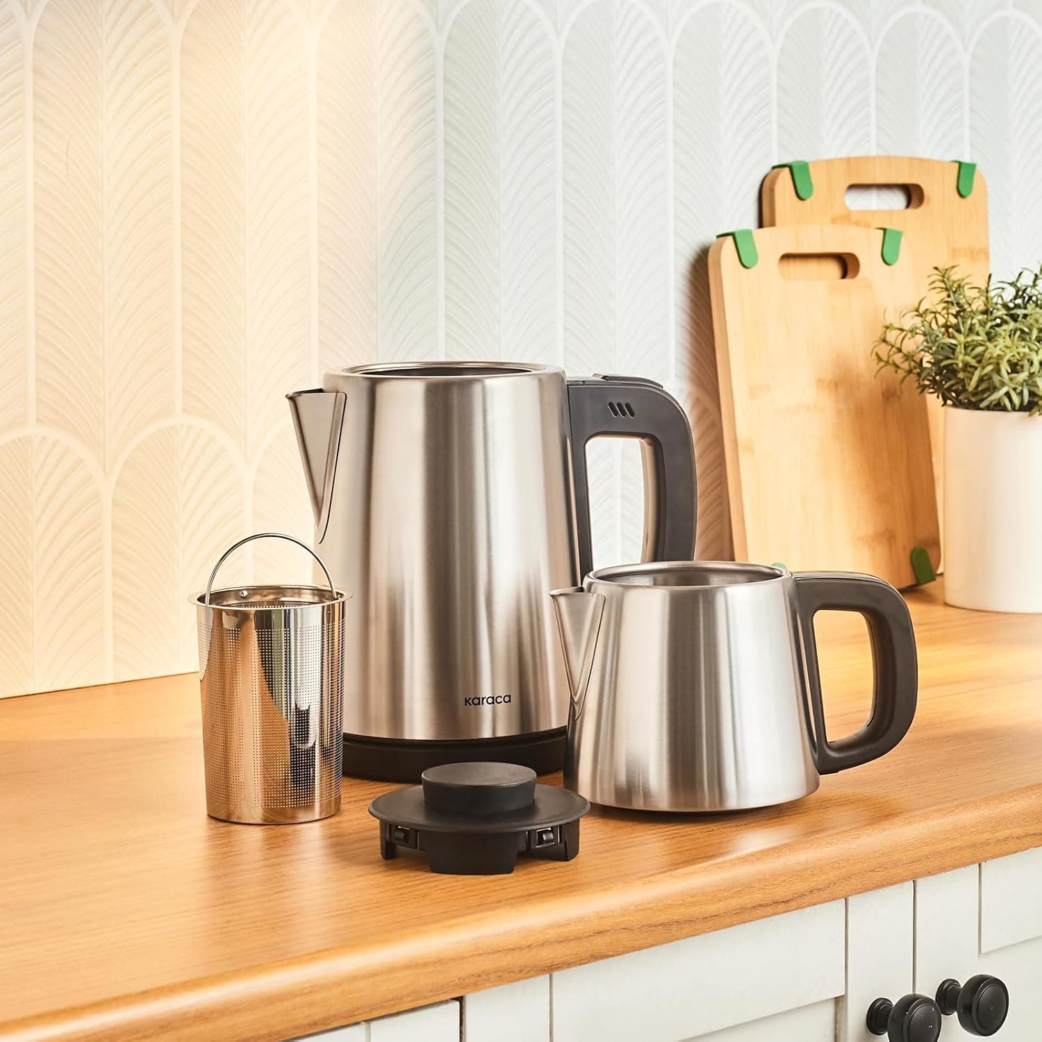 چایساز KARACA مشکی استیل مدل Tea Break چایساز KARACA مشکی استیل مدل Tea Break