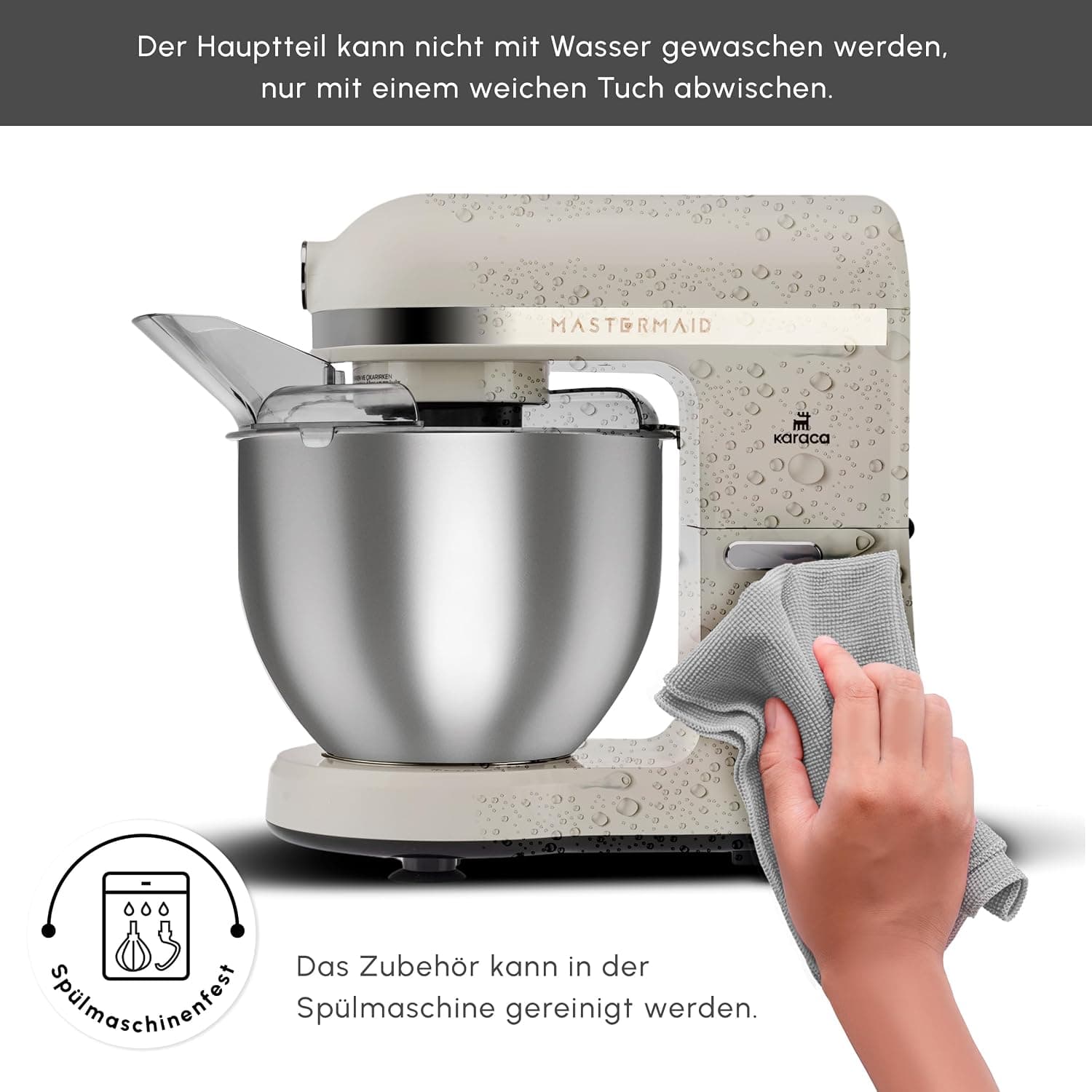 روبات آشپزخانه Karaca توان 1500 W رنگ بژ مدل Mastermaid Chef Pro Iconic روبات آشپزخانه Karaca توان 1500 W رنگ بژ مدل Mastermaid Chef Pro Iconic