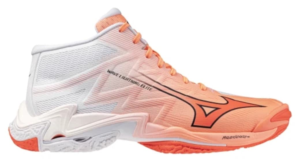 کفش والیبال مردانه Mizuno Wave Lightning Elite MID نارنجی سفید کفش والیبال مردانه Mizuno Wave Lightning Elite MID نارنجی سفید
