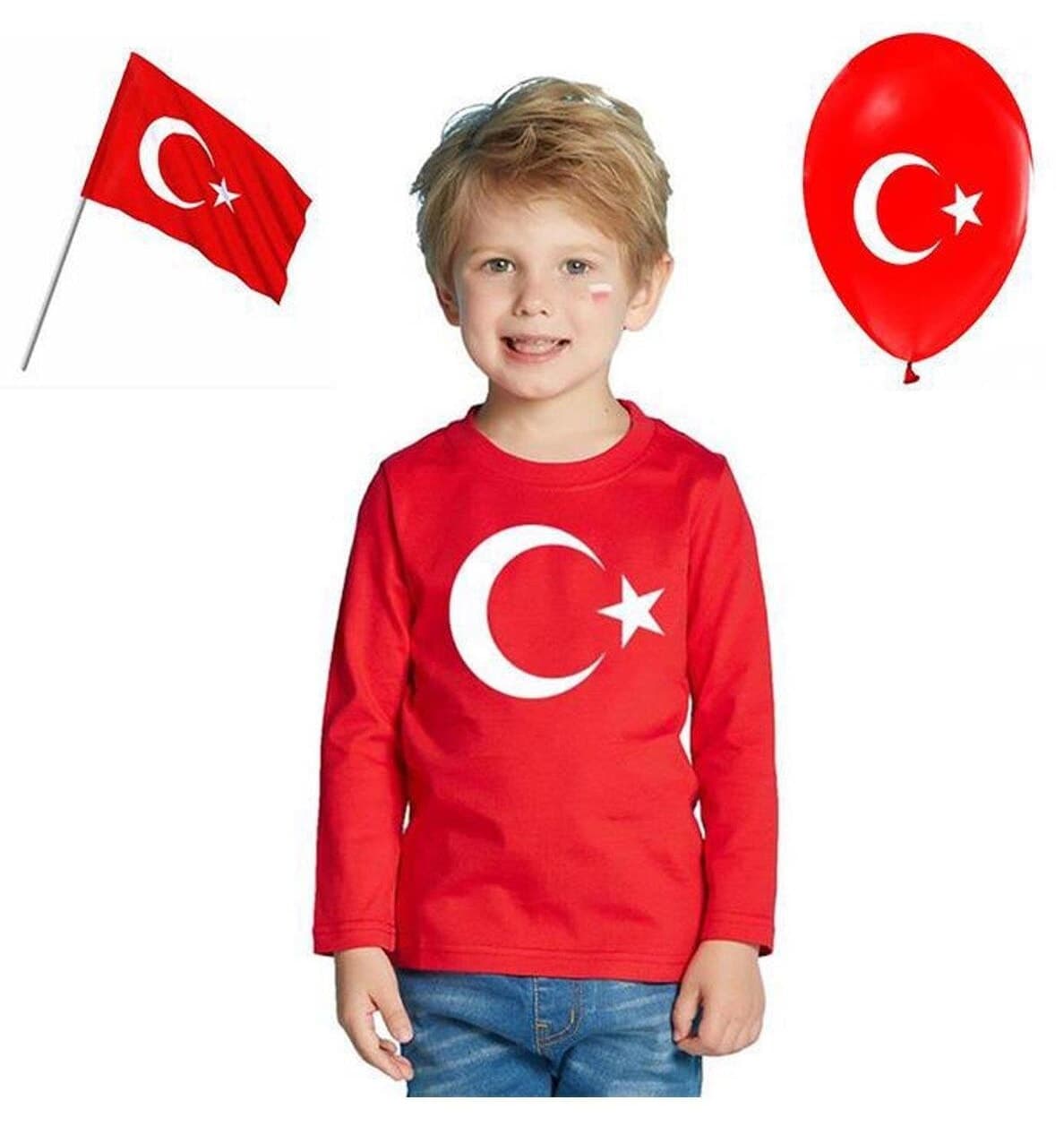تیشرت یونیسکس EREN STYLE آستینبلند با پرچم ترکیه تیشرت یونیسکس EREN STYLE آستینبلند با پرچم ترکیه