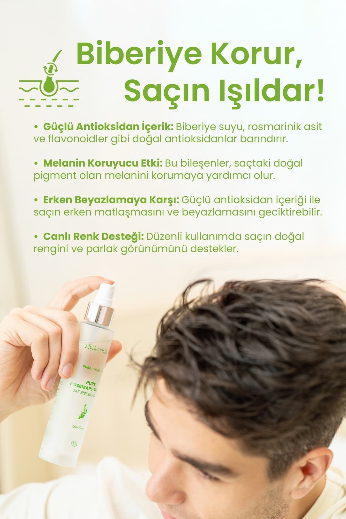 تونیک مو Bade Natural آب رزماری ضد ریزش و تقویت رشد 100ml تونیک مو Bade Natural آب رزماری ضد ریزش و تقویت رشد 100ml