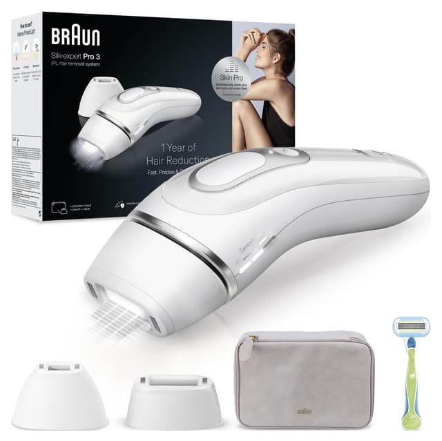 دستگاه مو زدای IPL Braun Silk·expert Pro 3 خانگی با کیف مدل PL3132 دستگاه مو زدای IPL Braun Silk·expert Pro 3 خانگی با کیف مدل PL3132