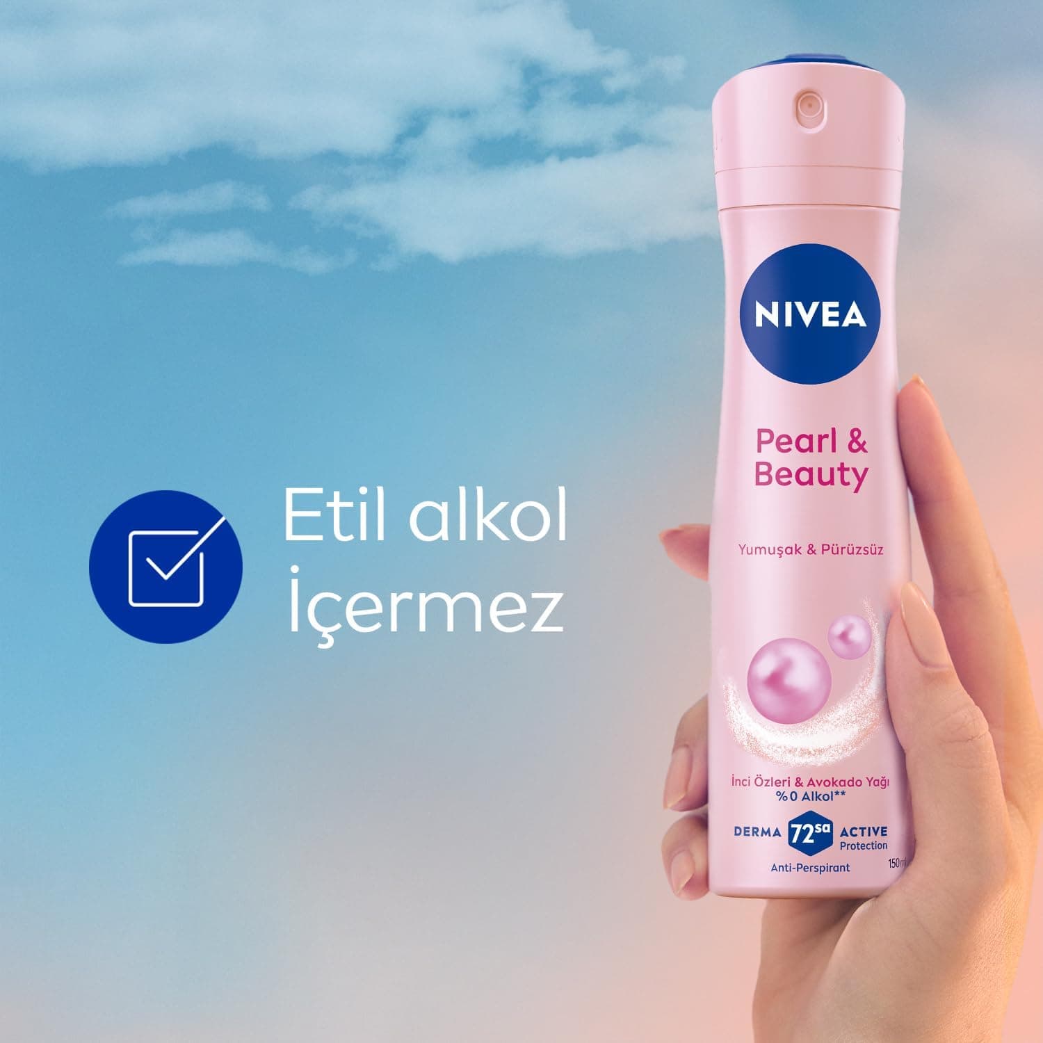 دئودورانت اسپری زنانه NIVEA Pearl&Beauty ضدتعریق 72 ساعته 150 ml بدون الکل دئودورانت اسپری زنانه NIVEA Pearl&Beauty ضدتعریق 72 ساعته 150 ml بدون الکل