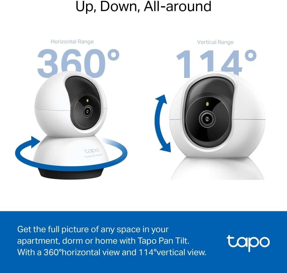 دوربین نظارتی TP-Link Tapo چرخشی Wi-Fi با دید 360° و تشخیص هوشمند مدل C220 دوربین نظارتی TP-Link Tapo چرخشی Wi-Fi با دید 360° و تشخیص هوشمند مدل C220