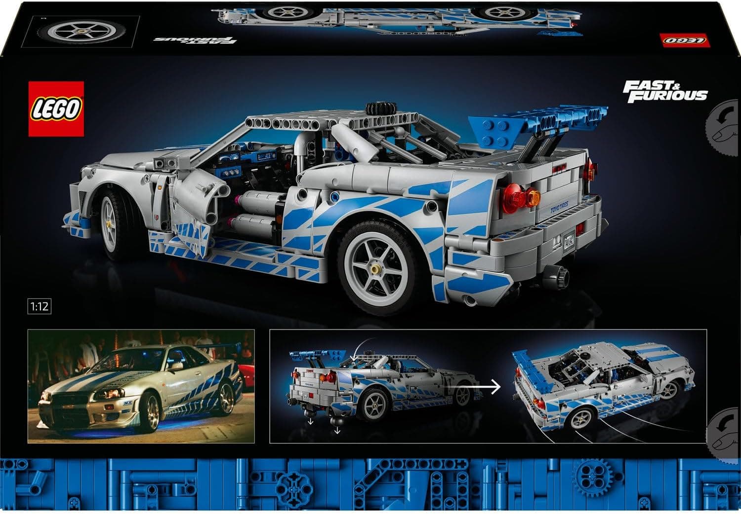 لگو Technic Nissan Skyline GT-R ماشین (R34) مدل 42210 لگو Technic Nissan Skyline GT-R ماشین (R34) مدل 42210
