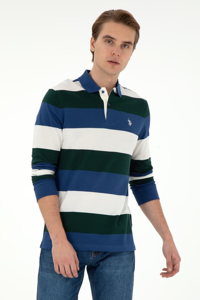 سویشرت مردانه U.S. Polo Assn. فیت معمولی یقه پولو سبز تیره مدل 50293428-VR079 سویشرت مردانه U.S. Polo Assn. فیت معمولی یقه پولو سبز تیره مدل 50293428-VR079