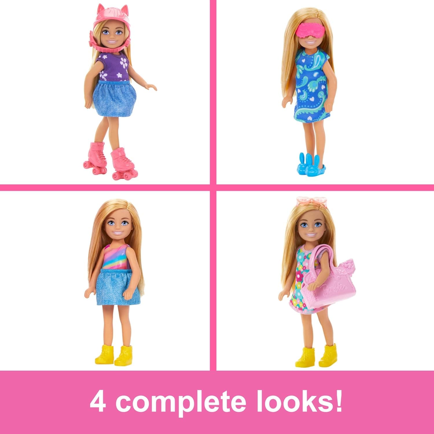 ست بازی عروسک و کمد Barbie Chelsea با ۱۵ تکه لباس و لوازم جانبی، تاشو ست بازی عروسک و کمد Barbie Chelsea با ۱۵ تکه لباس و لوازم جانبی، تاشو