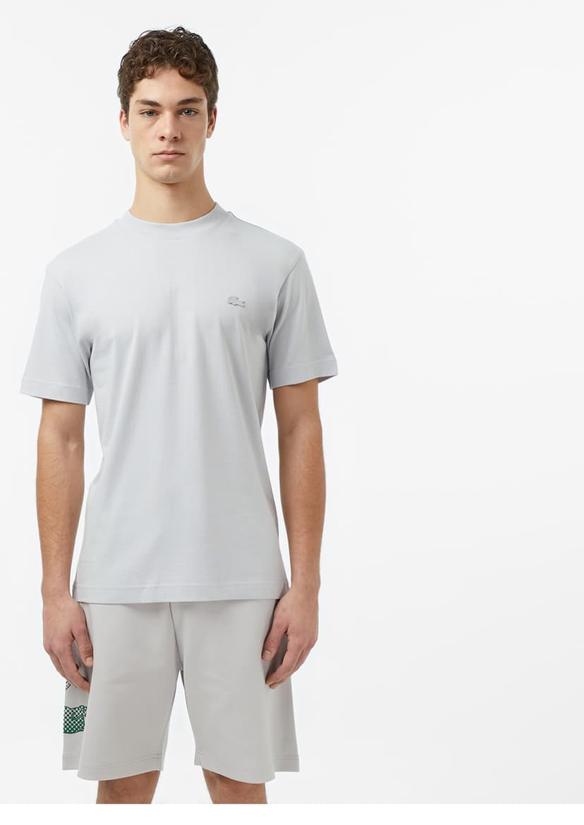 تیشرت مردانه Lacoste فیت ریلکس یقه گرد خاکستری تیشرت مردانه Lacoste فیت ریلکس یقه گرد خاکستری