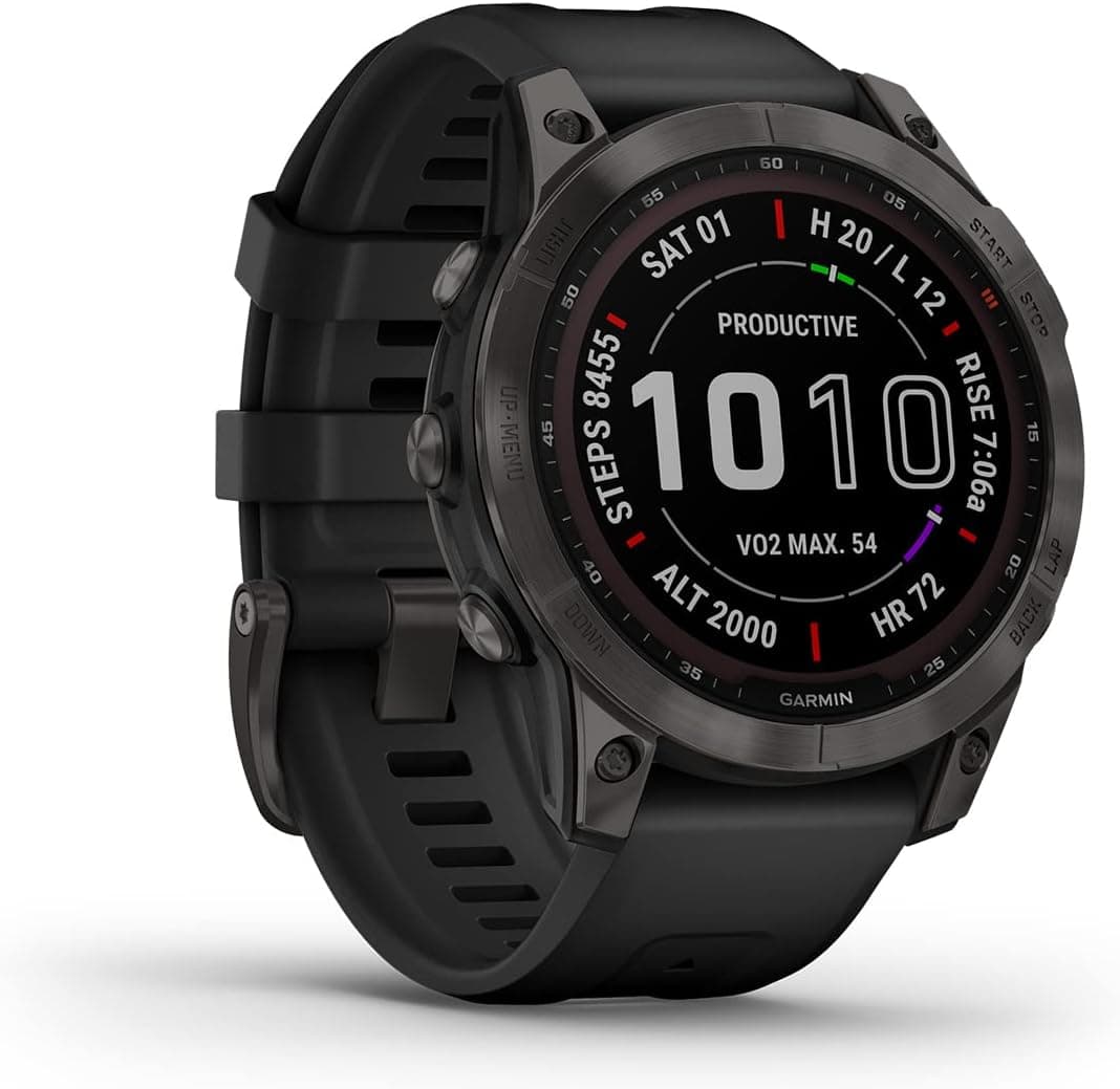 ساعت هوشمند Garmin fenix 7 Sapphire Solar تیتانیومی DLC خاکستری کربنی ساعت هوشمند Garmin fenix 7 Sapphire Solar تیتانیومی DLC خاکستری کربنی