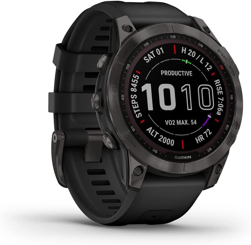ساعت هوشمند Garmin fenix 7 Sapphire Solar تیتانیومی DLC خاکستری کربنی ساعت هوشمند Garmin fenix 7 Sapphire Solar تیتانیومی DLC خاکستری کربنی