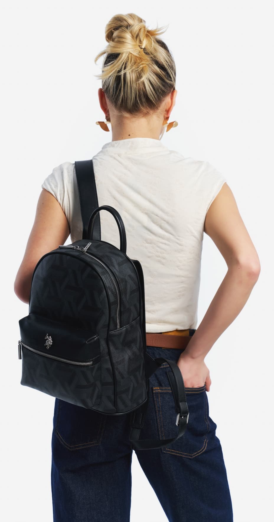 کوله پشتی زنانه U.S. Polo Assn. مشکی مدل Us26122 کوله پشتی زنانه U.S. Polo Assn. مشکی مدل Us26122
